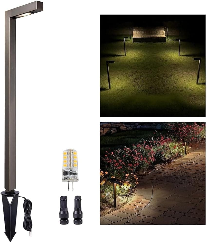 Gardenreet Brass Low Voltage Landscape Path Lights