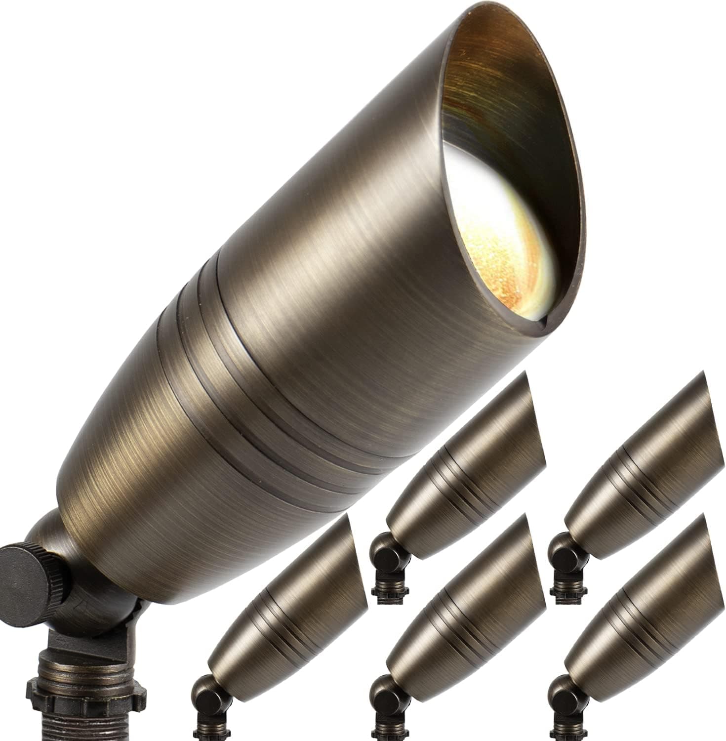 H&A Solid Brass Low Voltage Landscape Spotlight